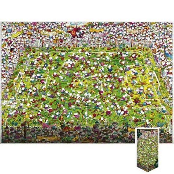 Szalony mecz piłki nożnej, Mordillo, 4000el.(Puzzle+plakat) - Sklep Art Puzzle